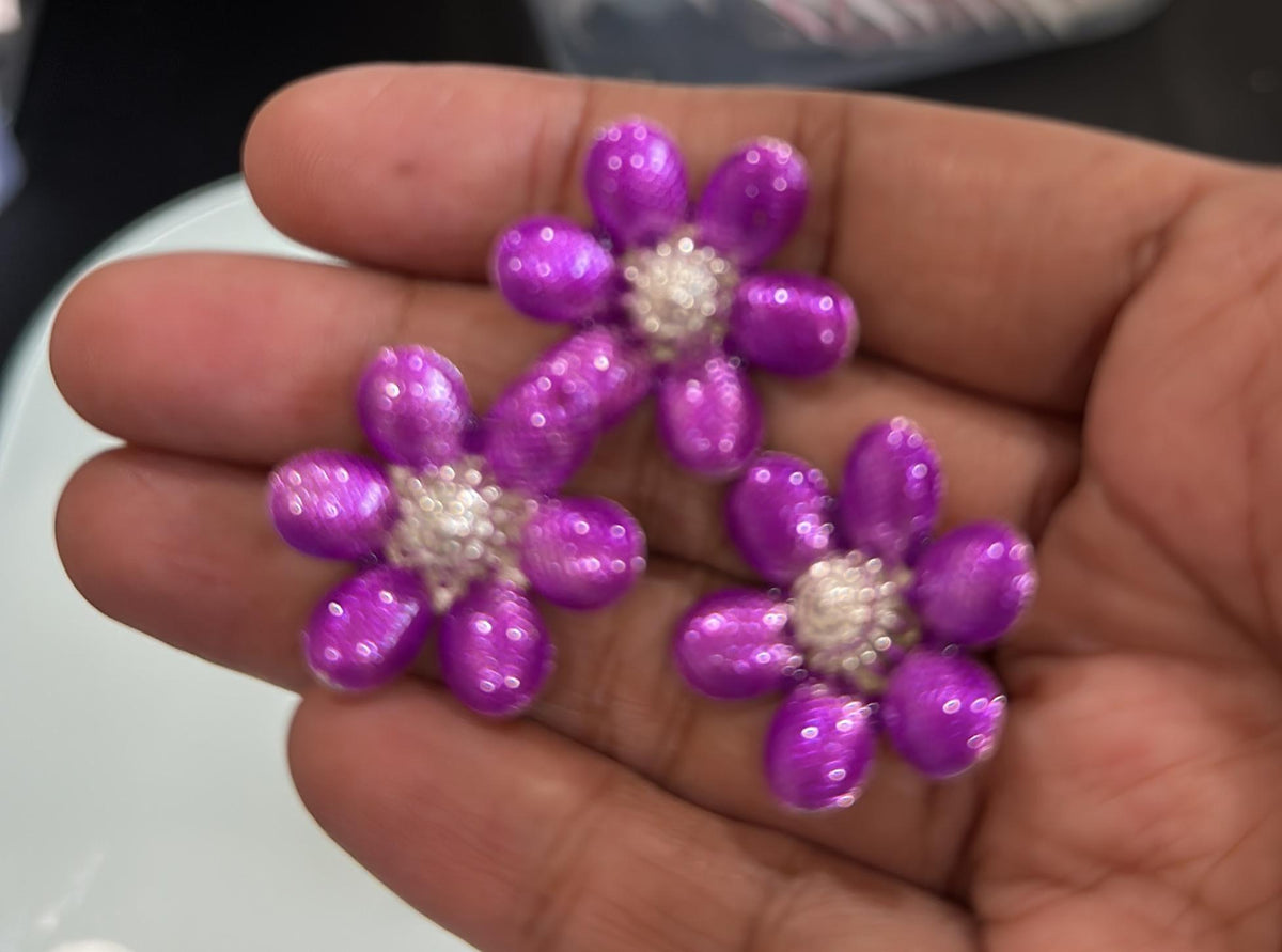 Pure Silver Color Flowers 9g (Pack of 3) - PUSHMYCART