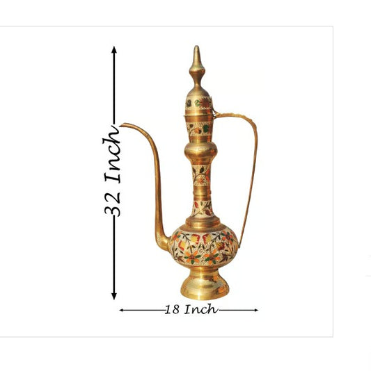 Brass Showpiece Surahi, Aftaba 5.5 Kg - PUSHMYCART