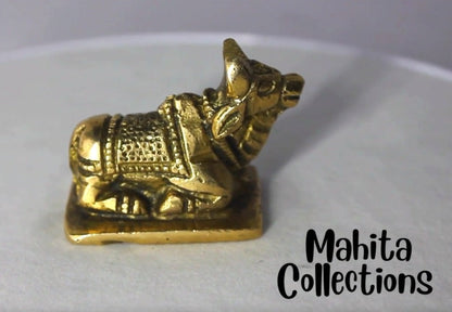 Brass Showpiece Nandi Statue 104gm - PUSHMYCART