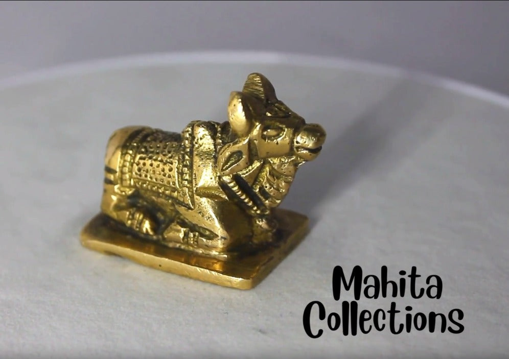 Brass Showpiece Nandi Statue 104gm - PUSHMYCART