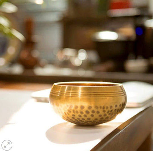 Brass Tibetan Singing Bowl With Stick 357gm - PUSHMYCART