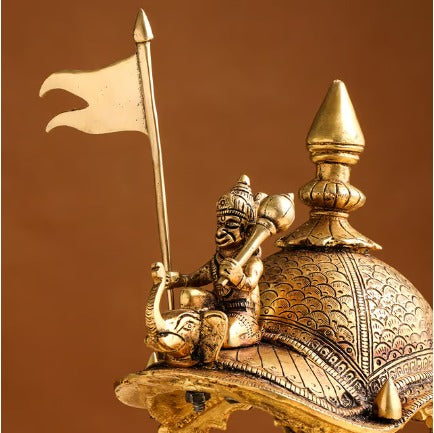 Brass Arjun Rath Statue 9.58kg - PUSHMYCART