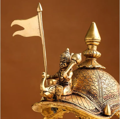 Brass Arjun Rath Statue 9.58kg - PUSHMYCART