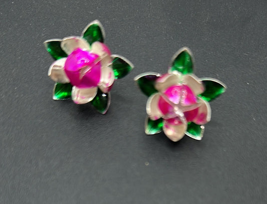 Pure Silver Pink Lotus Flowers 9g (Pack of 2) - PUSHMYCART