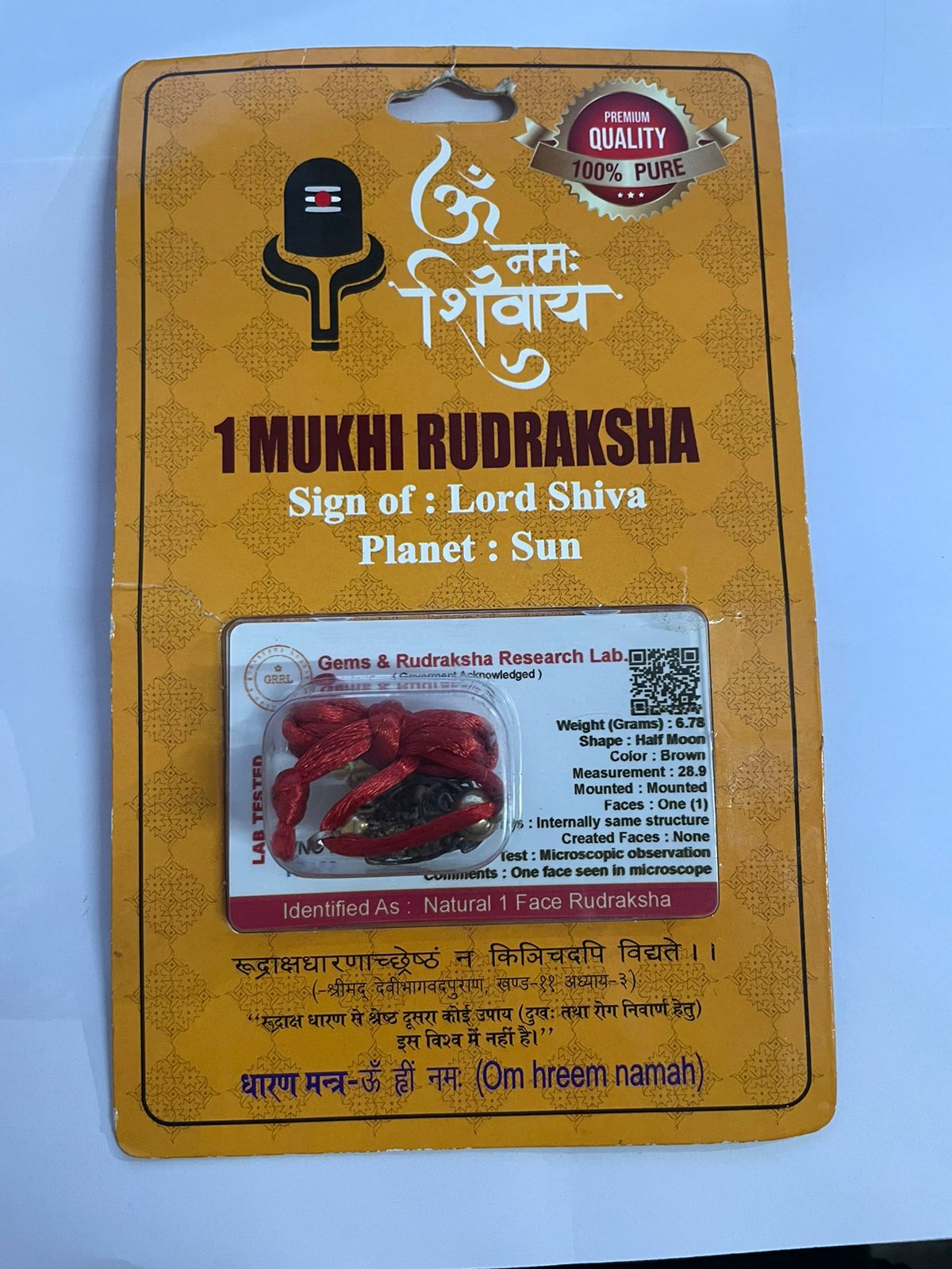 Natural Certified Nepali Rudraksha (Pack of 1) - PUSHMYCART