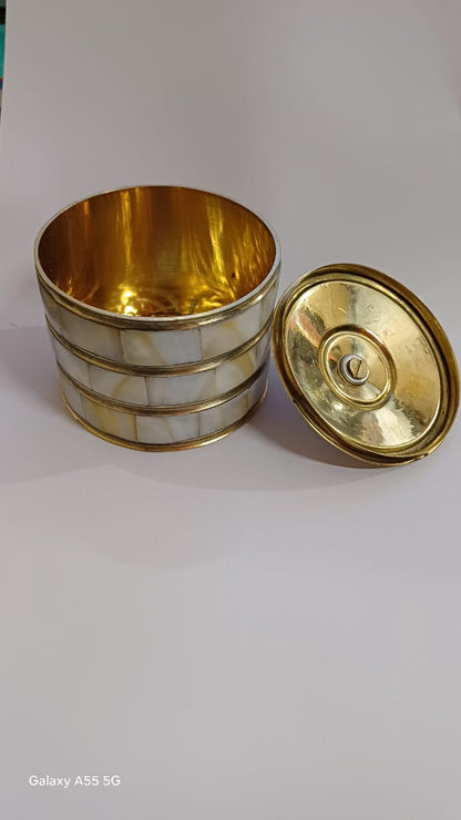 Brass Jwellery Box With Seep Work Miniature 0.1Kg - PUSHMYCART