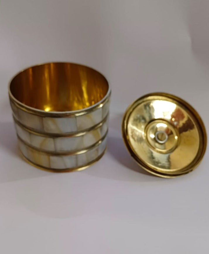 Brass Jwellery Box With Seep Work Miniature 0.1Kg - PUSHMYCART