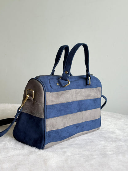 Juttix Striped Suede Duffel Bag for Women image
