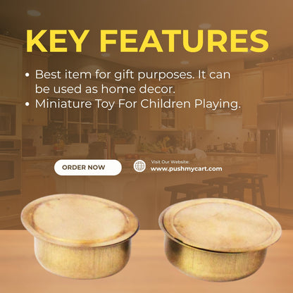 Brass Bhagona 3 Pcs Set Miniature 0.02Kg - PUSHMYCART