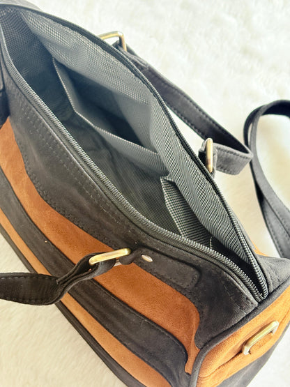 Juttix Striped Suede Duffel Bag for Women image