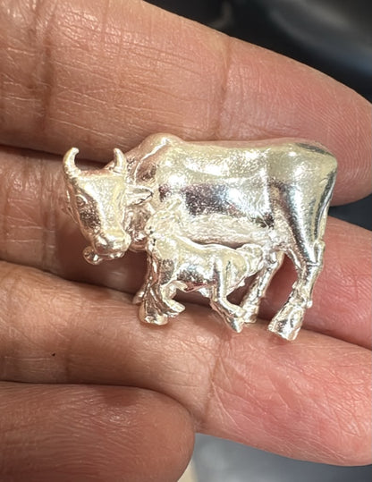 Pure Silver Cow and Calf Idols 19grams