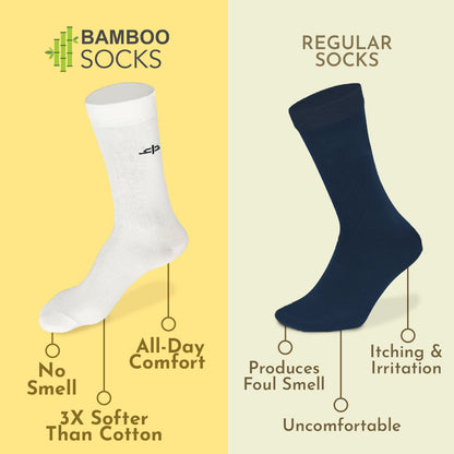 Heelium Bamboo Men Crew Socks (Thin & Light) - 2 Pairs