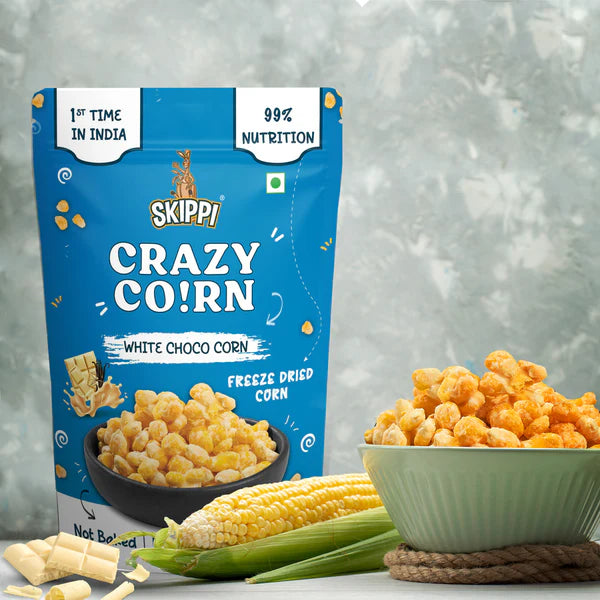 Skippi White Choco Skippi Crispy Crazy Corn - PUSHMYCART