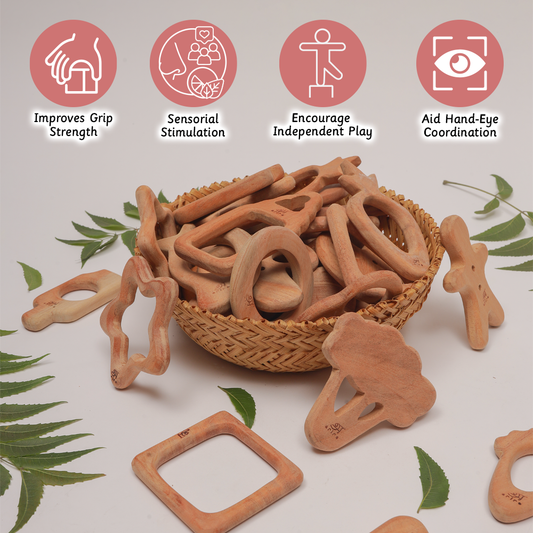 Ariro Toys Wooden Teethers - Vegetables