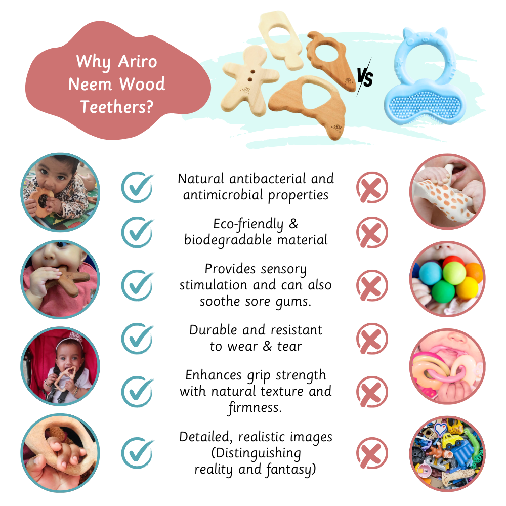 Ariro Toys Wooden Teethers - Treats