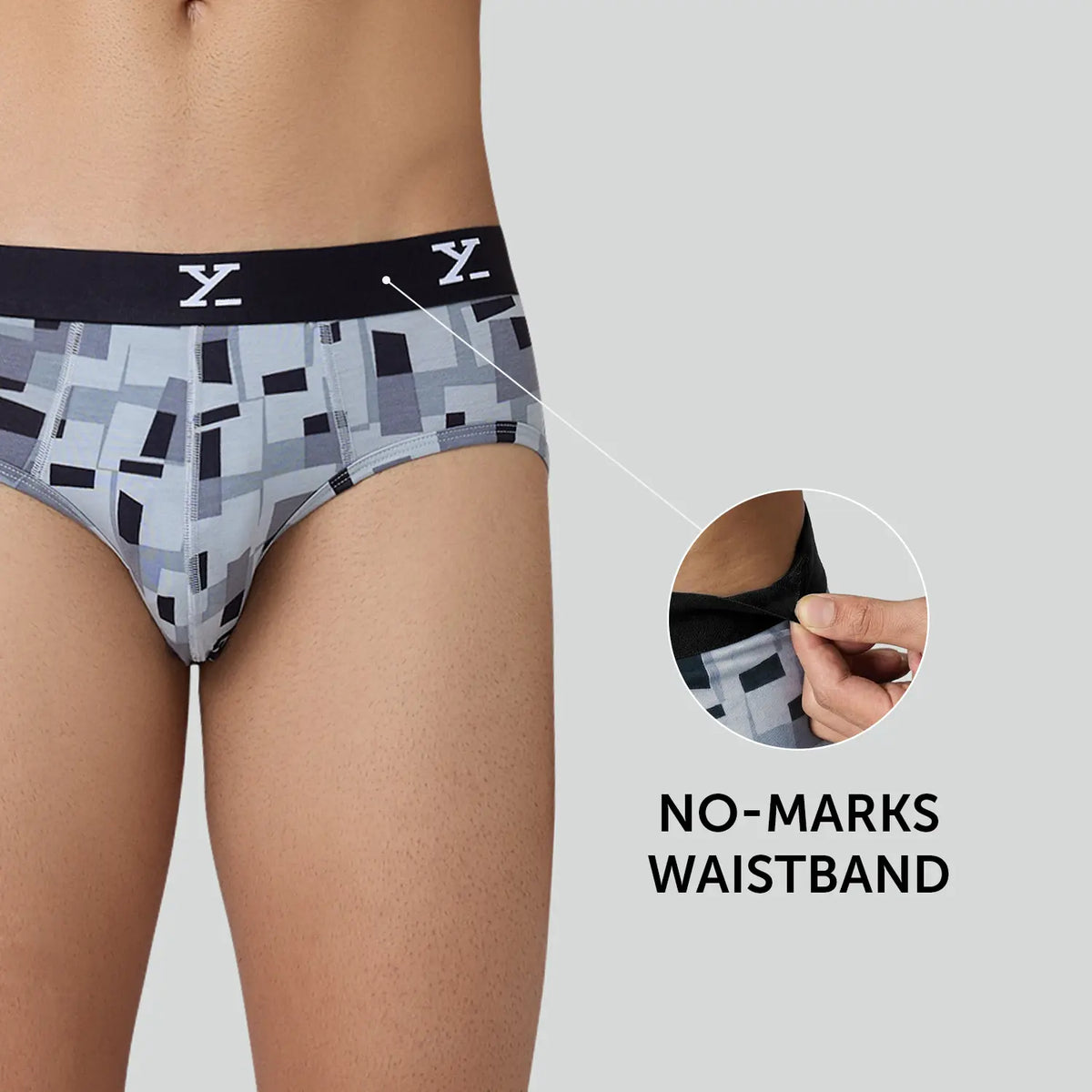 XYXX Shuffle Modal Briefs Boxy Grey - view 4