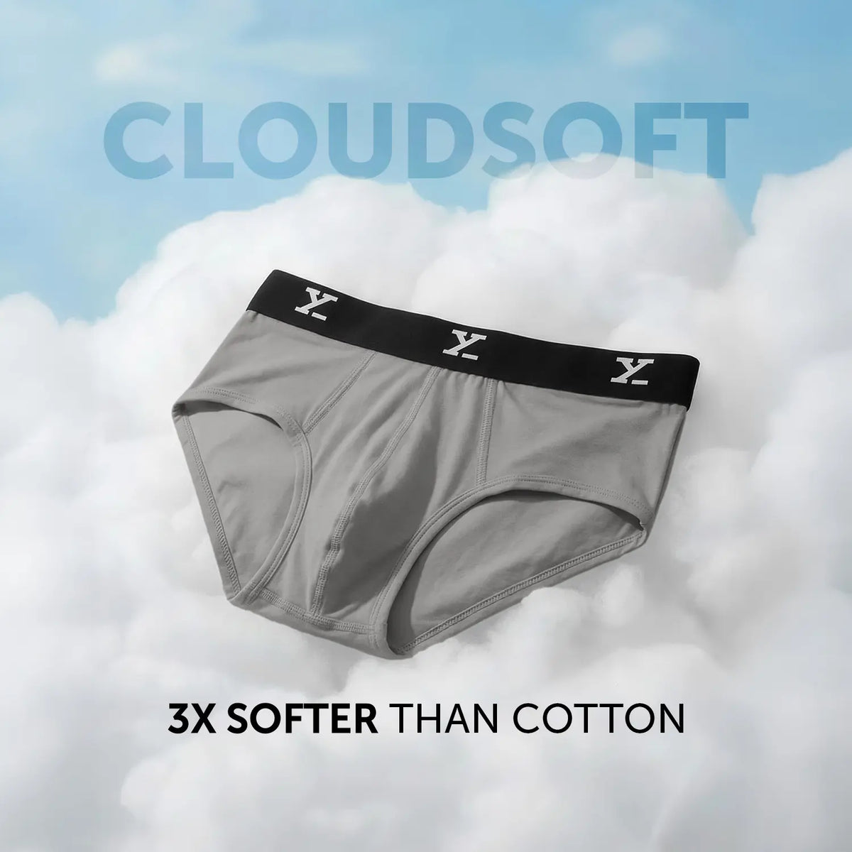 XYXX Ace Modal Briefs Heather Grey - view 2