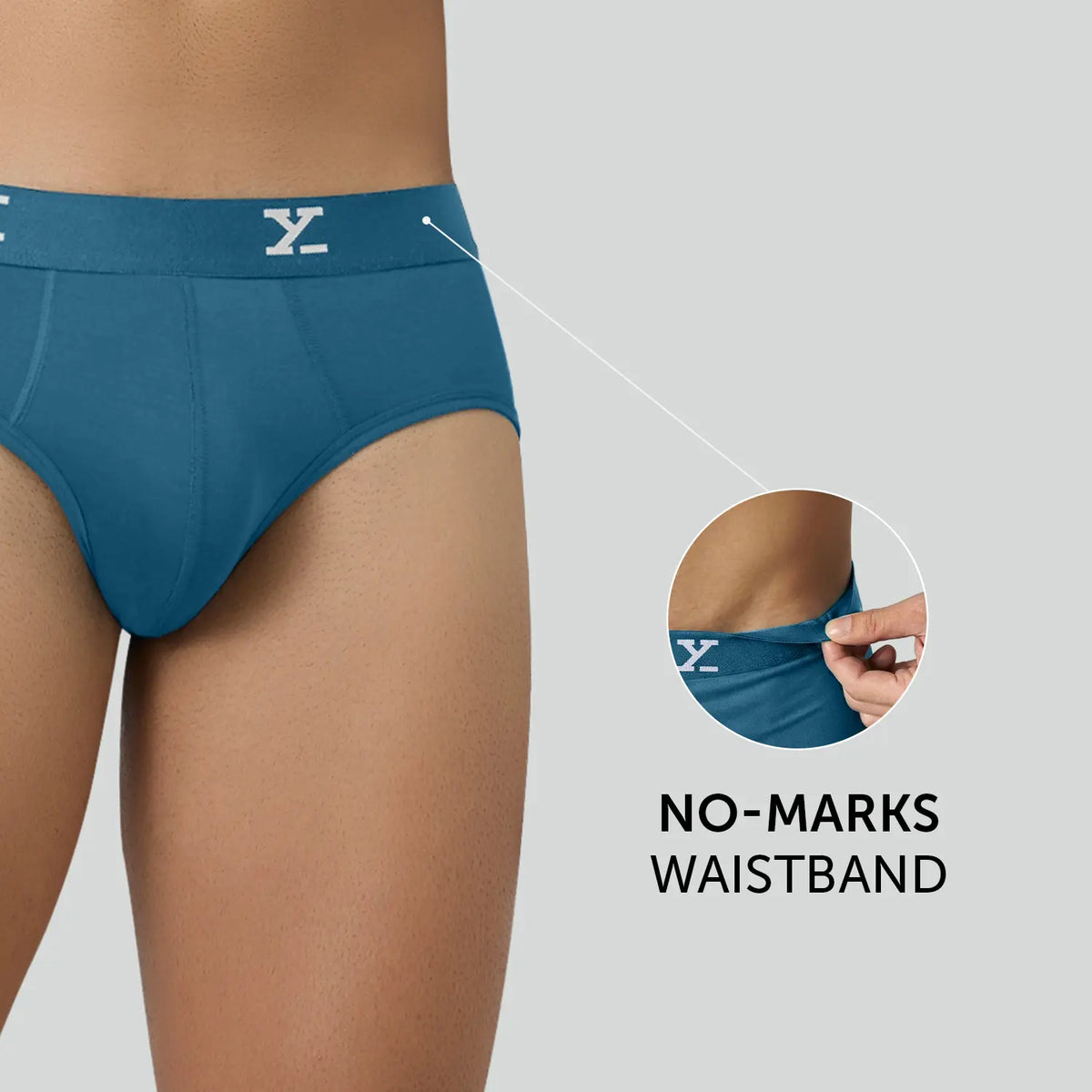 XYXX Cloudsoft Modal Briefs - Aqua Blue - view 4