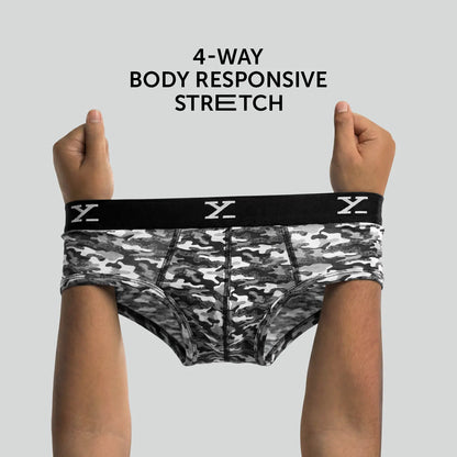 XYXX Shuffle Modal Briefs Camouflage Grey - view 3