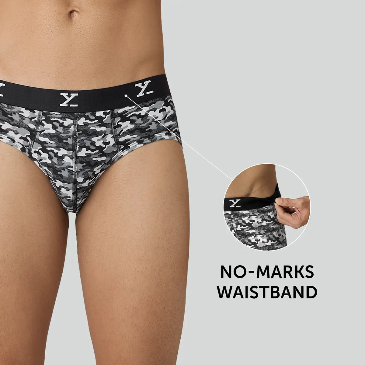XYXX Shuffle Modal Briefs Camouflage Grey - view 4