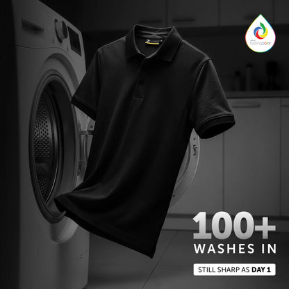 XYXX Supima Cotton Slim Fit Polo - Black Knight - view 3