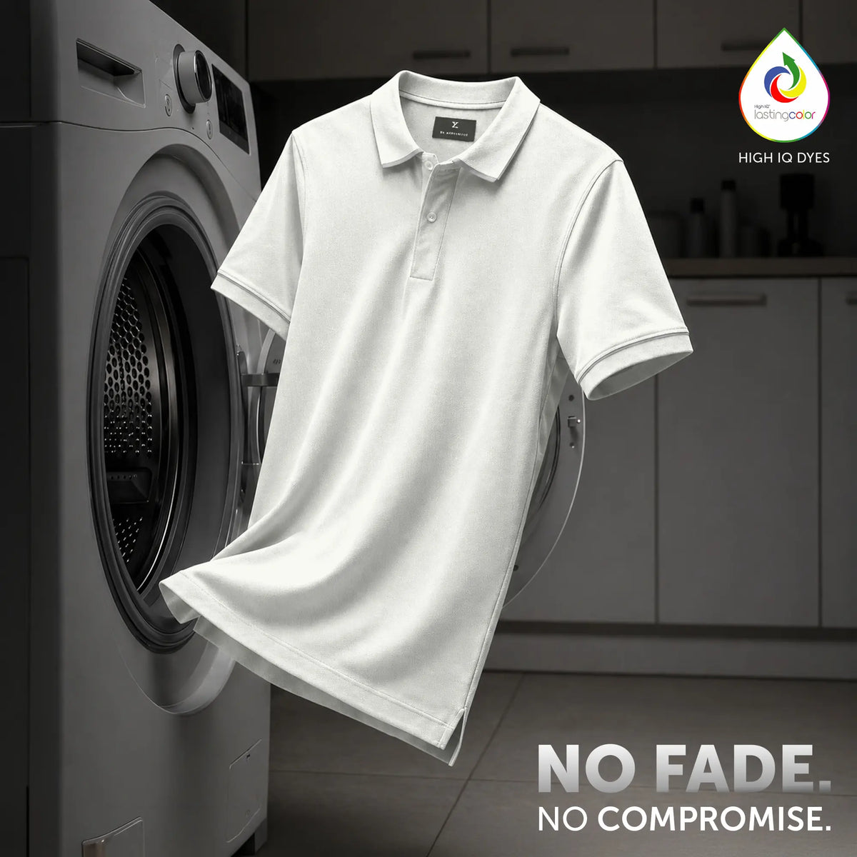 XYXX Pique Polo T-shirt - Almond White - view 3