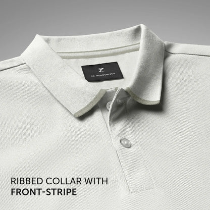 XYXX Pique Polo T-shirt - Almond White - view 5