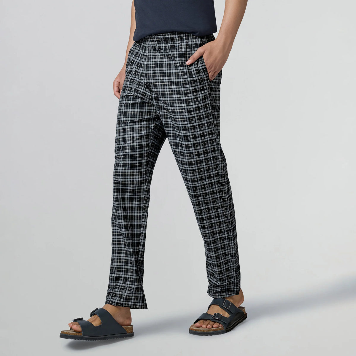 XYXX Checkmate Combed Cotton Pyjamas Crypto Black - view 3