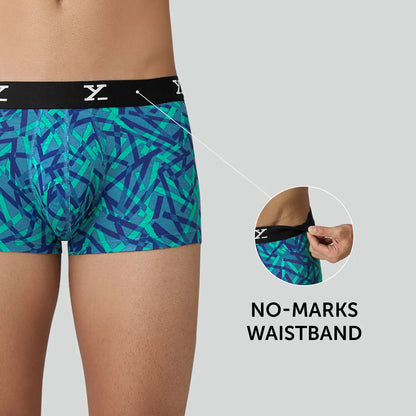 XYXX Shuffle Modal Trunks Aqua Strokes - view 4