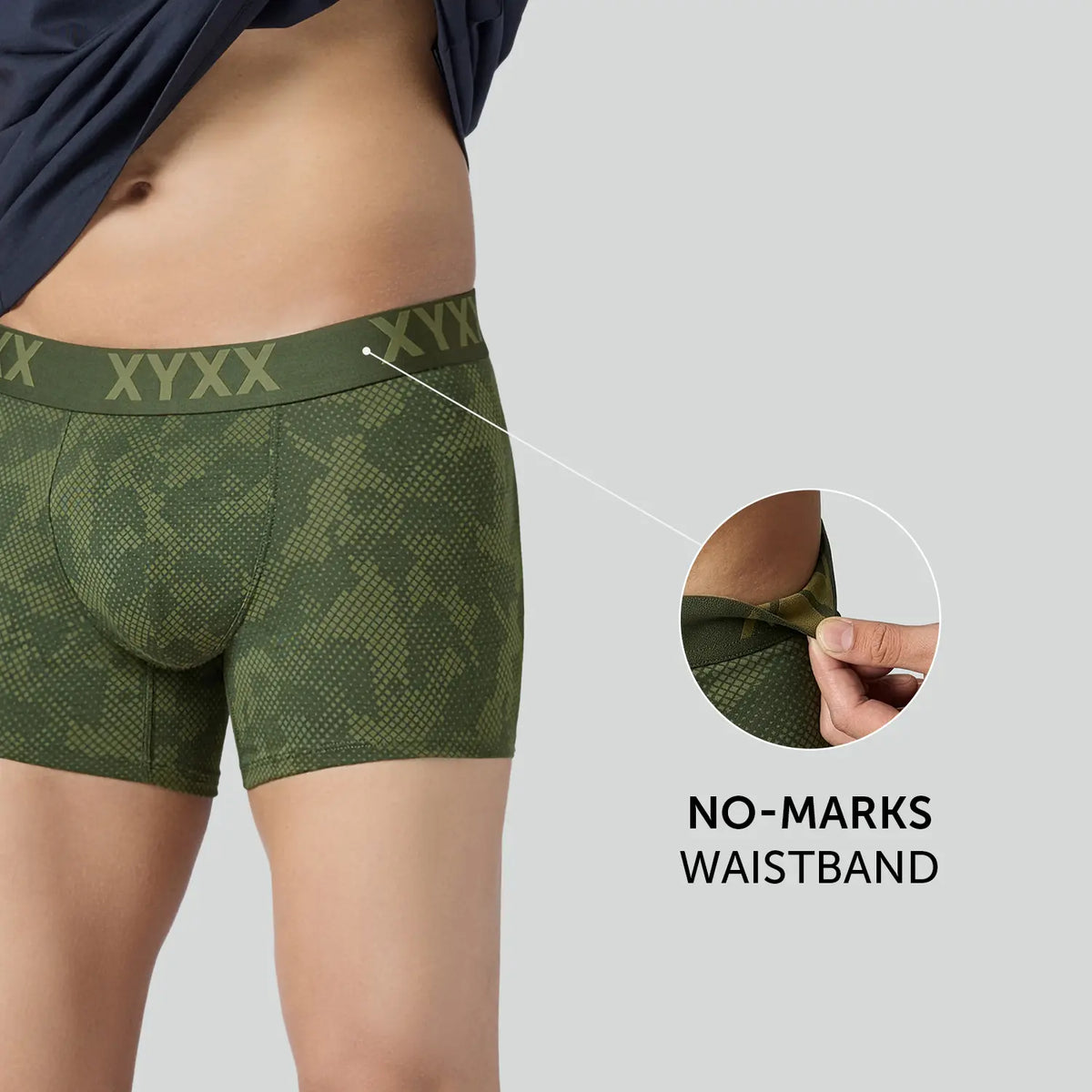 XYXX Matrix Cotton-Modal Trunks Olive Drift - view 5