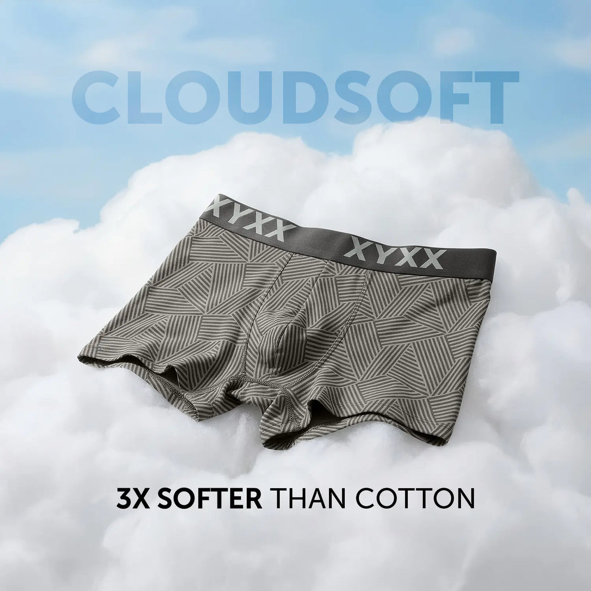 XYXX Matrix Cotton-Modal Trunks Linear Grey - view 2