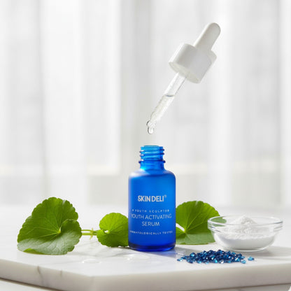 Skin Deli A Youth Sculptor anti-aging serum bottle, showcasing its premium packaging and potent ingredients.