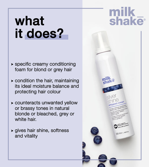 Milk shake silver shine whipped cream