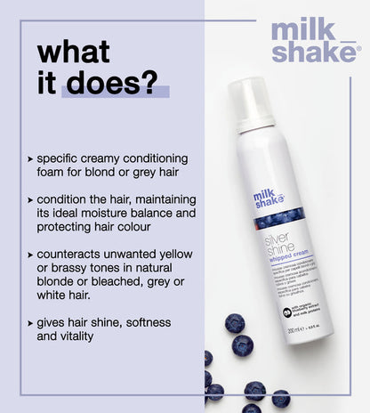 Milk shake silver shine whipped cream