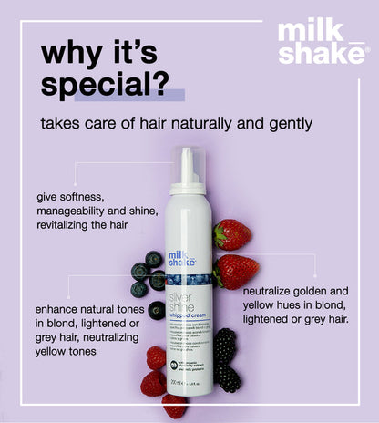 Milk shake silver shine whipped cream
