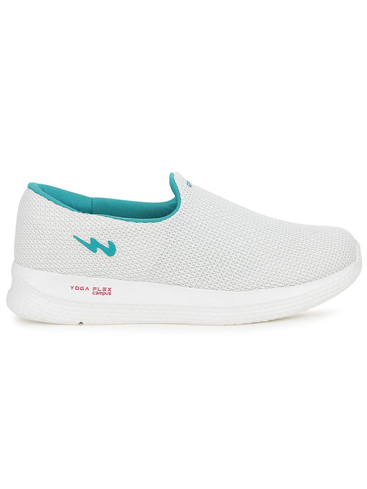Campus ZOE PLUS White Womens Walking Shoes