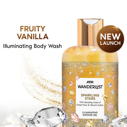 Wanderlust Sparkling Stars Body Wash (Berries, Caramel)