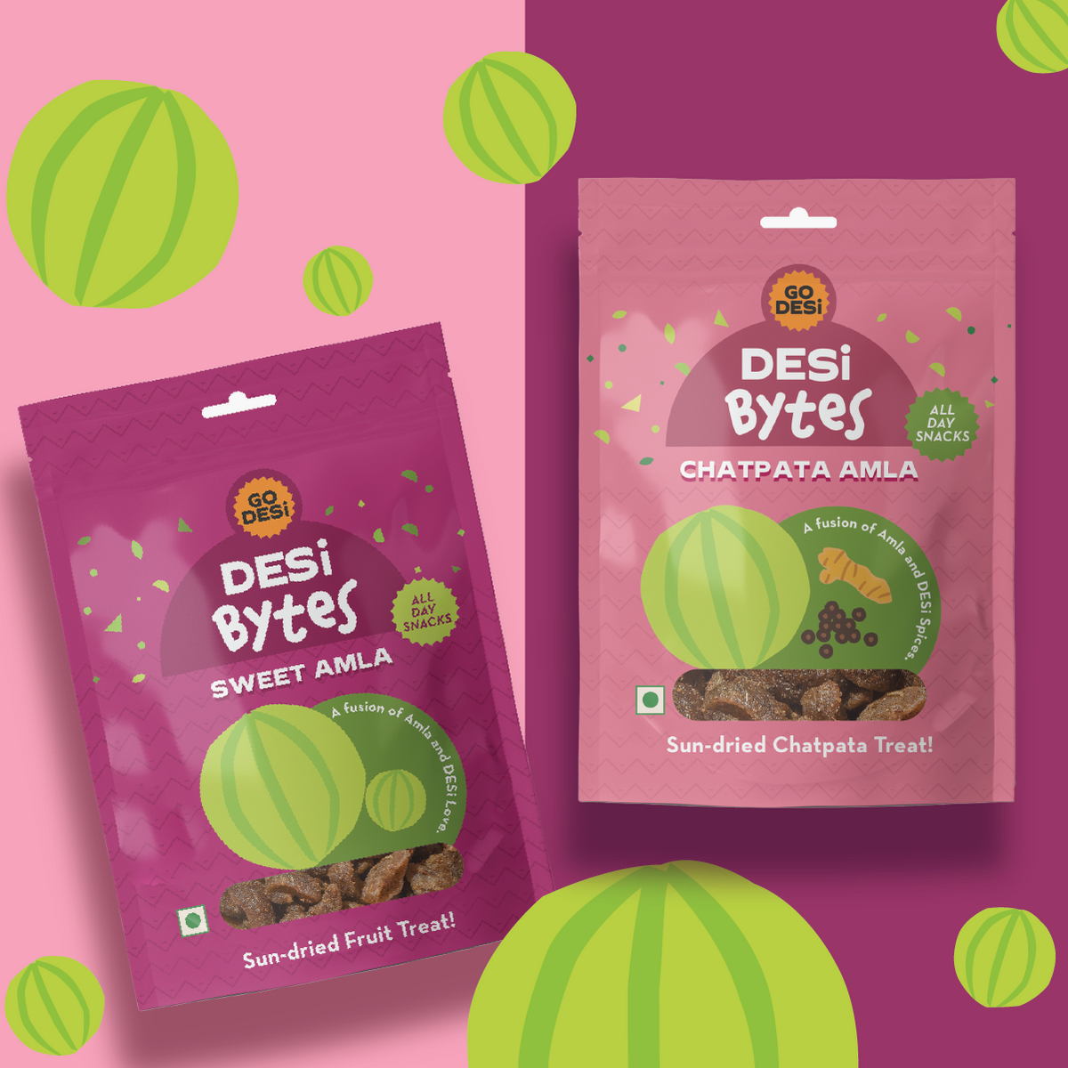 Go Desi Amla Bytes Combo Sweet and Chatpata | Sun-dried 10 Packs ...