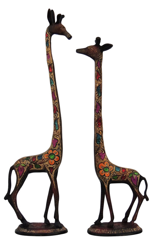Brass Showpiece Giraffe Statue 1.78kg
