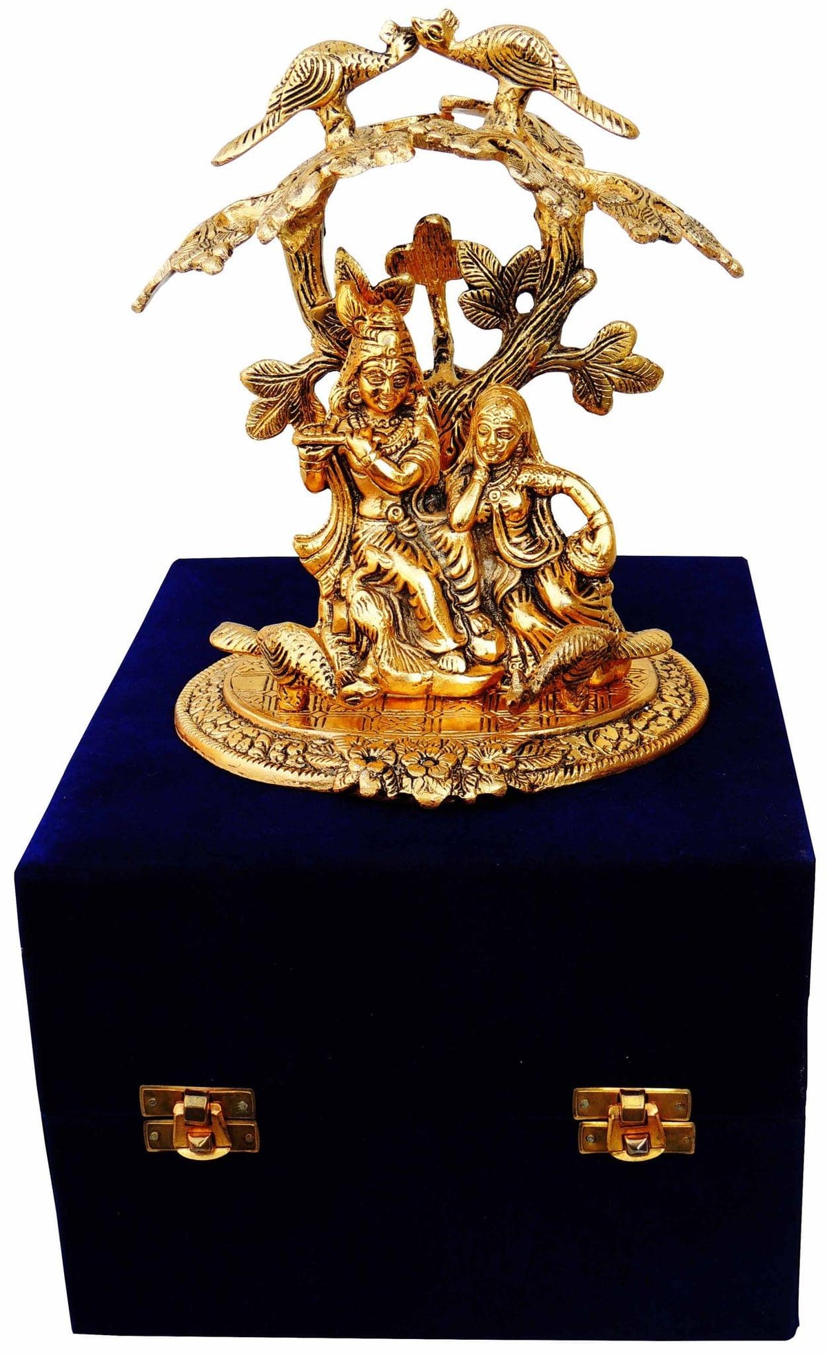 Radha Krishna Statue Under Tree 0.64Kg - PUSHMYCART