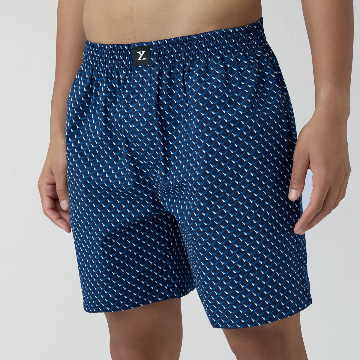 XYXX Astor Combed Cotton Boxer Shorts Arrow Blue - view 6