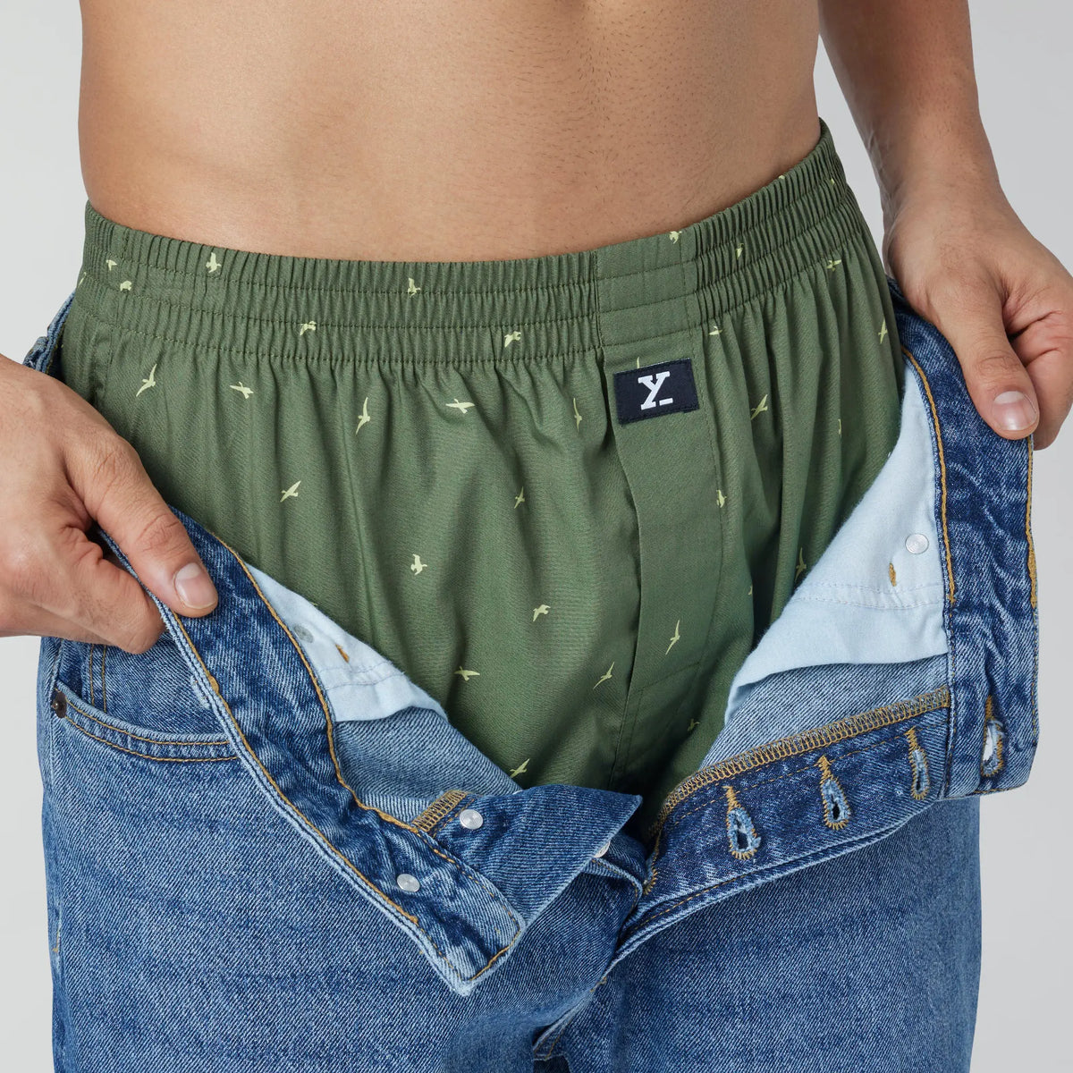 XYXX Astor Lounge Inner Boxers Wings Green - view 4