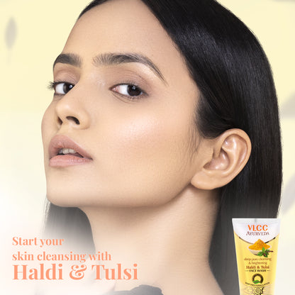 VLCC Ayurveda Haldi & Tulsi Face Wash 