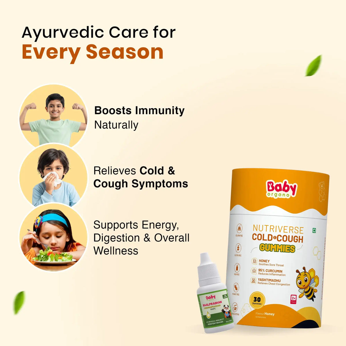 Babyorgano Daily Immunity & Cold Relief Combo