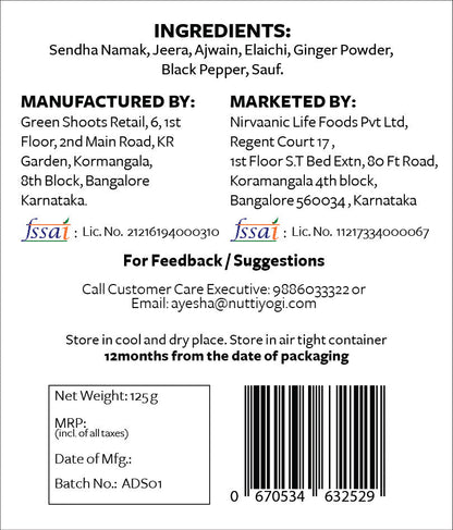 Nutty Yogi Ayurvedic Digestive Salt