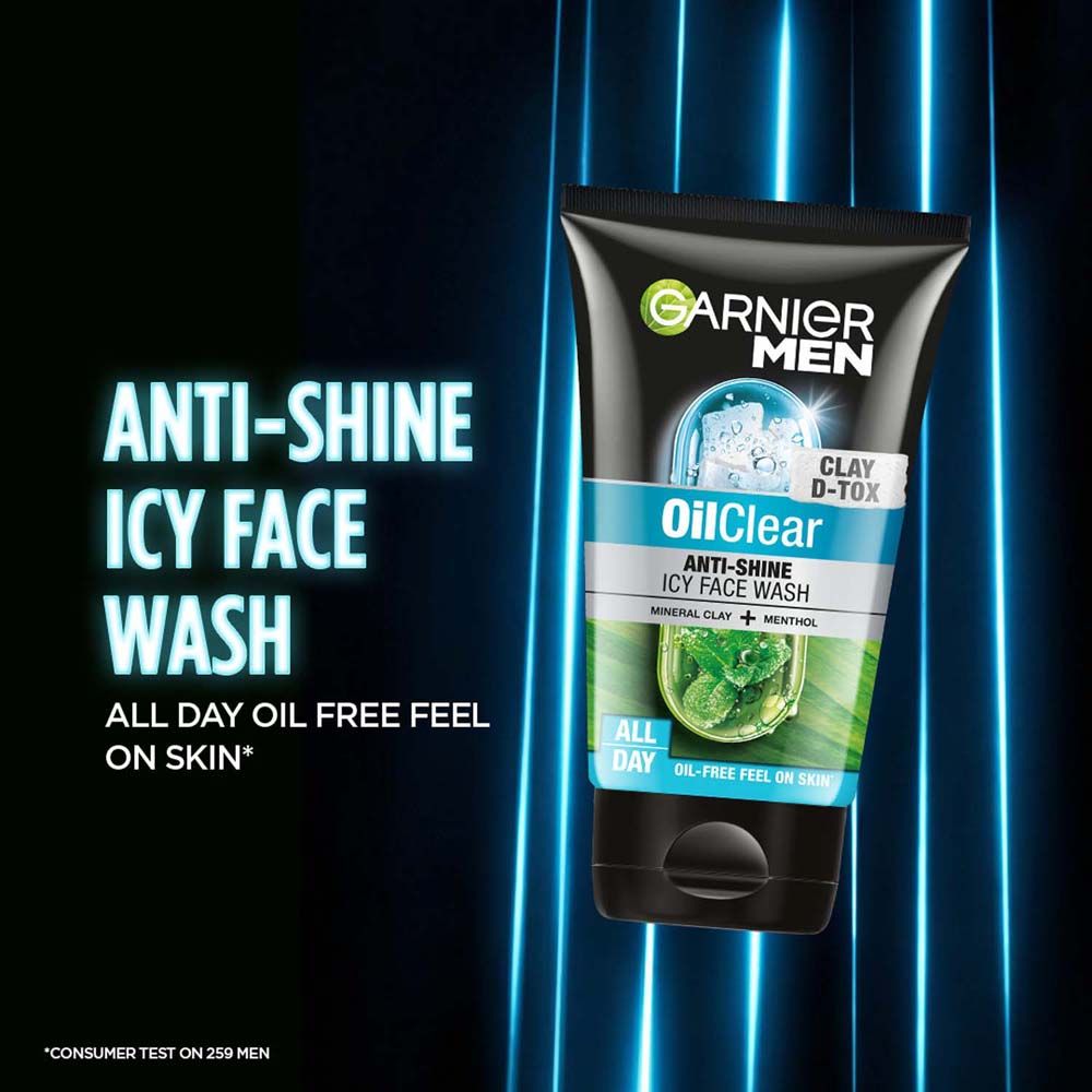 Garnier Men Oil Clear Clay D-Tox Face Wash Enriched with Mineral Clay