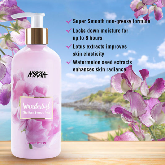 Wanderlust Sicilian Sweet Pea Floral Fragrance Moisturising Body Lotion