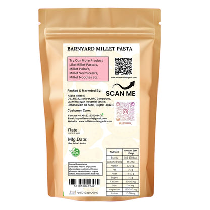 Millet Mania Barnyard Pasta