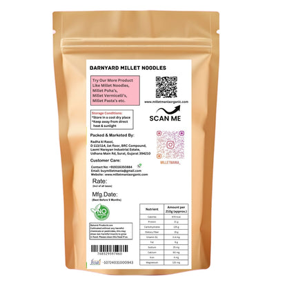Millet Mania Barnyard Millet Noodles