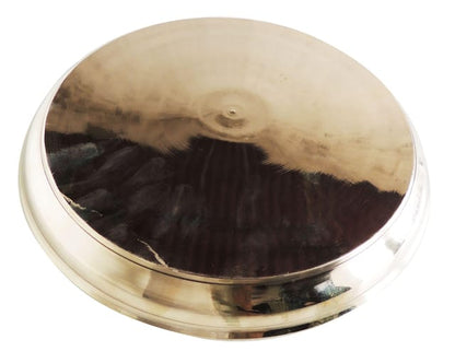 Pure Bronze Plate, Kansa Plate 11 inch - PUSHMYCART